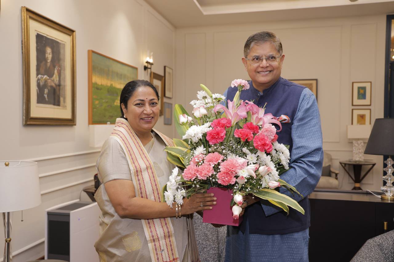 Delhi CM Rekha Gupta meets Baijayant Panda