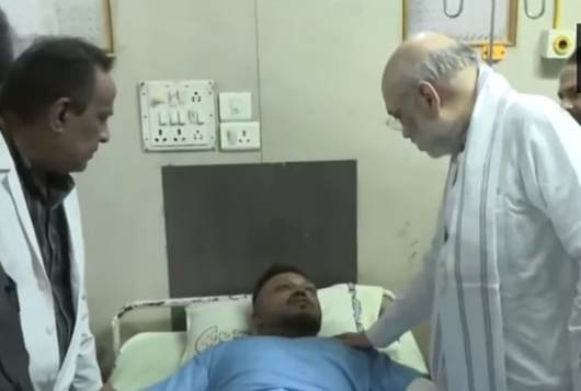 Amit Shah visits Air India plane crash site
