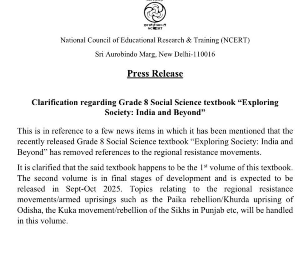 Paika Rebellion Not Removed From Class 8 textbook, clarifies NCERT