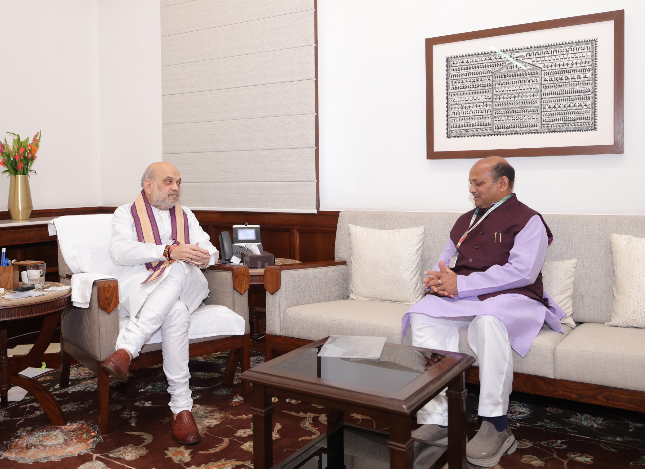 Manmohan Samal Meets Amit Shah in Delhi