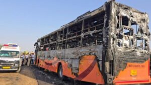 Jaisalmer Bus Fire: ରାଜସ୍ଥାନରେ ଚଳନ୍ତା ବସରେ ଲାଗିଲା ନିଆଁ; ୨୦ ଜୀବନ୍ତ ଦଗ୍ଧ