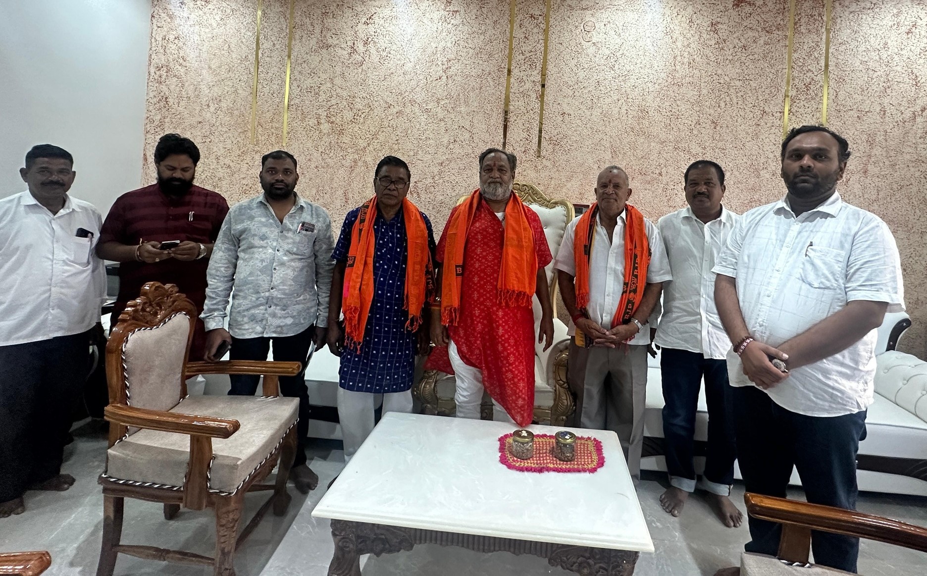 Nuapada Bypoll : Jai Dholakia seeks blessings of Basant Panda