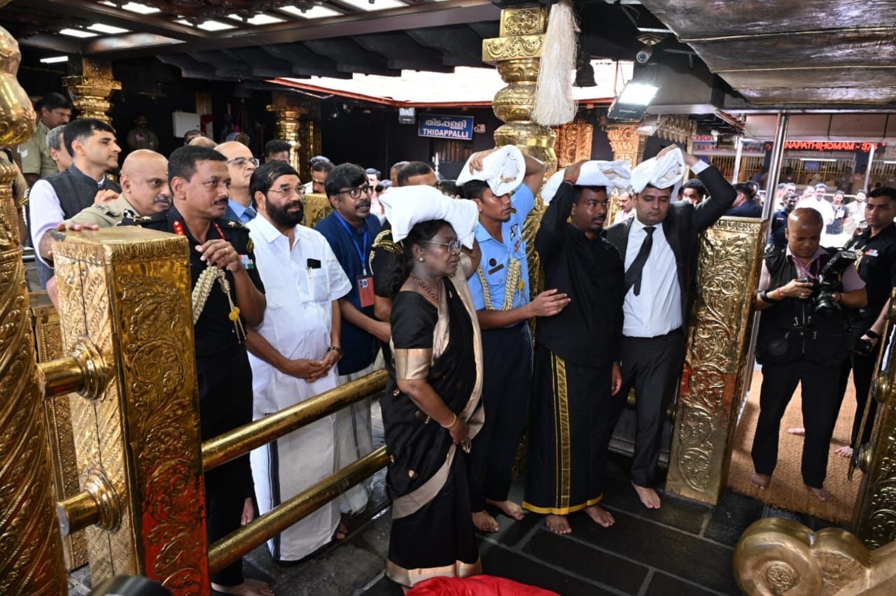 President Droupadi Murmu visits Sabarimala, offers prayers