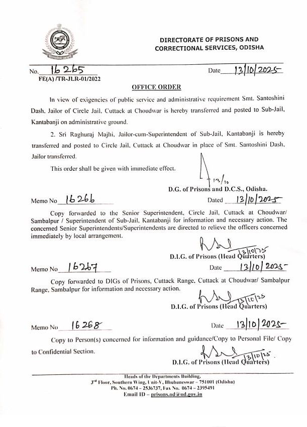 prisoners-escape-case-choudwar-jailor-transferred-to-kantabanji