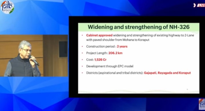 Cabinet clears Rs 1,526 crore upgradation of NH-326 in Odisha