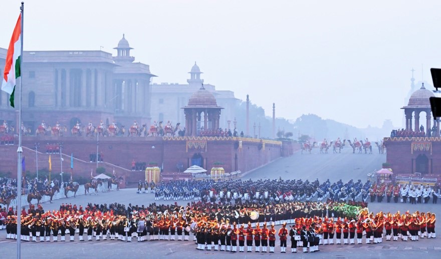 Beating Retreat Held At Vijay Chowk