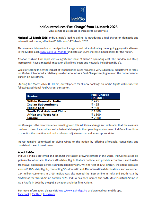 indigo-announces-additional-fuel-surcharge-from-march-14