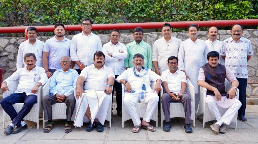 DK Shivakumar Meets Odisha Congress MLAs Ahead Of Rajya Sabha Polls