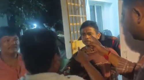 ruckus-outside-bjd-leader-pratap-jenas-house-after-youth-leaders-suspension