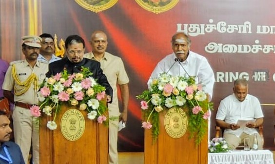 N Rangasamy sworn in as Chief Minister of Puducherry