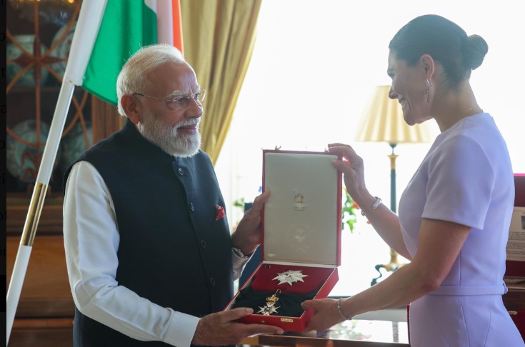 PM Modi conferred Sweden’s Highest Honour