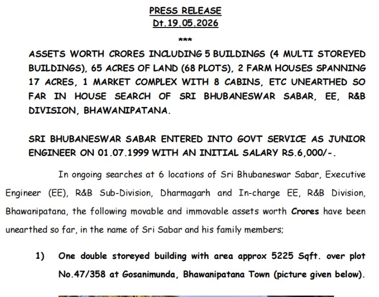 Vigilance Raid unearths 68 Plots, 65 Acres of Land linked to R&B Engineer
