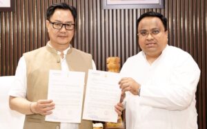 BJD MP Sasmit Patra Meets Kiren Rijiju, Seeks Medical College for Gajapati