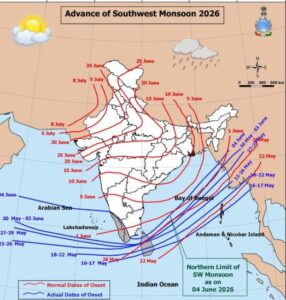 Southwest Monsoon arrives in Kerala, marks start of India’s Rainy Season