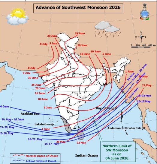 Southwest Monsoon arrives in Kerala, marks start of India's Rainy Season