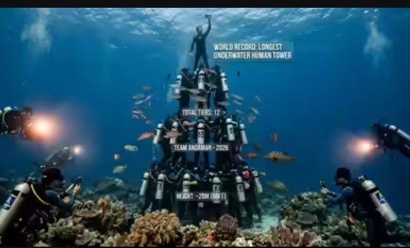 Andaman Islands set Guinness World Record with tallest Underwater Human Tower