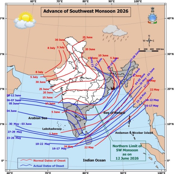 Southwest Monsoon enters Odisha