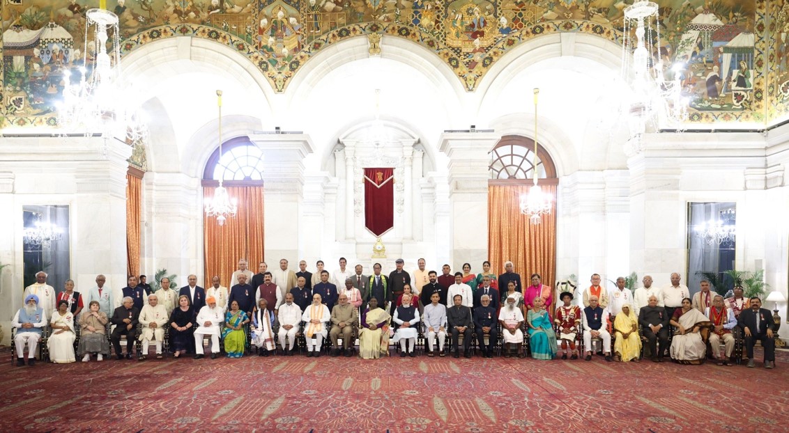 PM Modi attends Civil Investiture Ceremony-II at Rashtrapati Bhavan