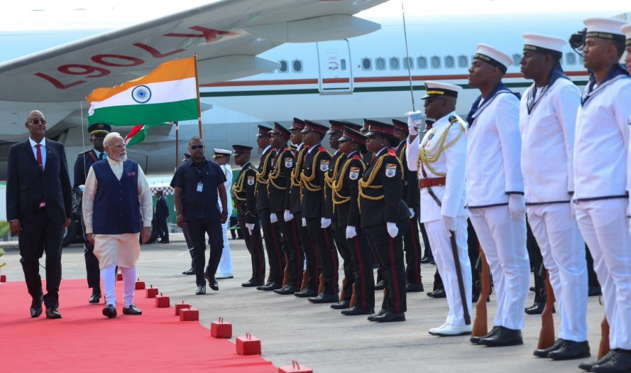 PM Modi lands in Seychelles, will attend Golden Jubilee celebrations