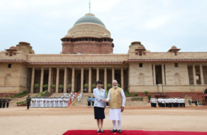 Japanese PM Sanae Takaichi receives ceremonial welcome at Rashtrapati Bhavan