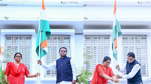Odisha CM Hoists Tricolour at his residence as a part of 'Har Ghar Tiranga' campaign
