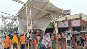 Shed collapses at Raurkela Railway Station: ରାଉରକେଲା ରେଳ ଷ୍ଟେସନରେ ଭୁଶୁଡ଼ିଲା ନୂଆ ନିର୍ମାଣ ହୋଇଥିବା ସେଡ୍