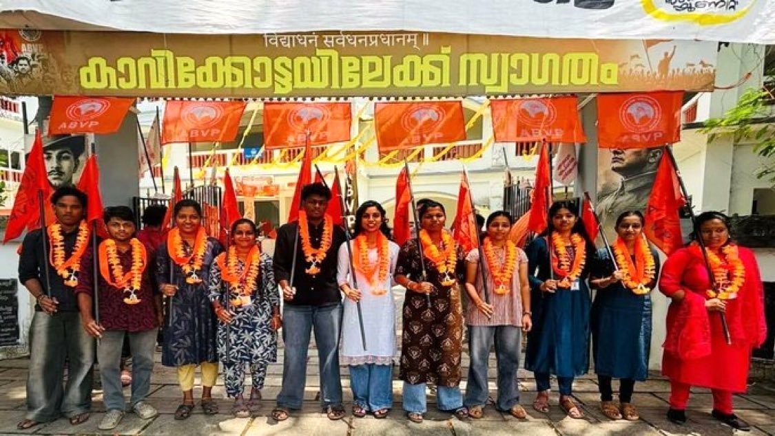 ABVP Sweeps all 12 Seats at Kerala's Tripunithura Sanskrit College After 4 Decades