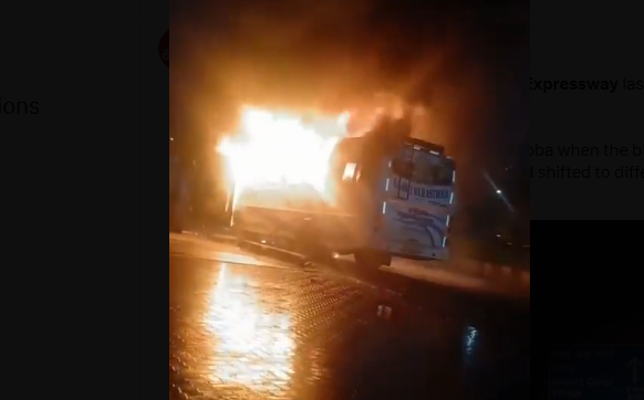 9 Killed as Sleeper Bus Catches Fire on Yamuna Expressway in Greater Noida