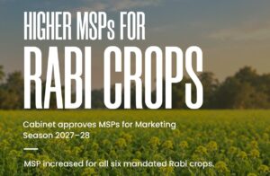 Cabinet Approves MSP For Rabi Crops for Marketing Season 2027-28