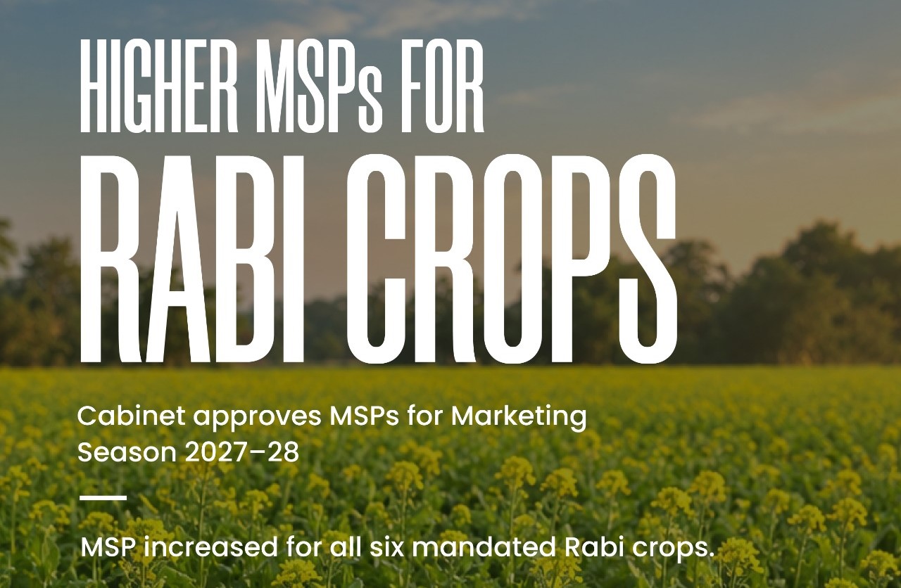 Cabinet Approves MSP For Rabi Crops for Marketing Season 2027-28