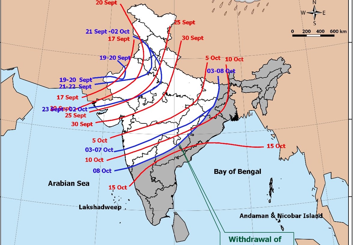Southwest Monsoon Begins Withdrawal from Odisha